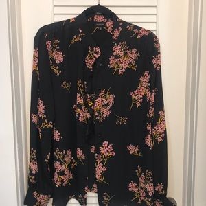 Who What Wear long-sleeved flowy blouse